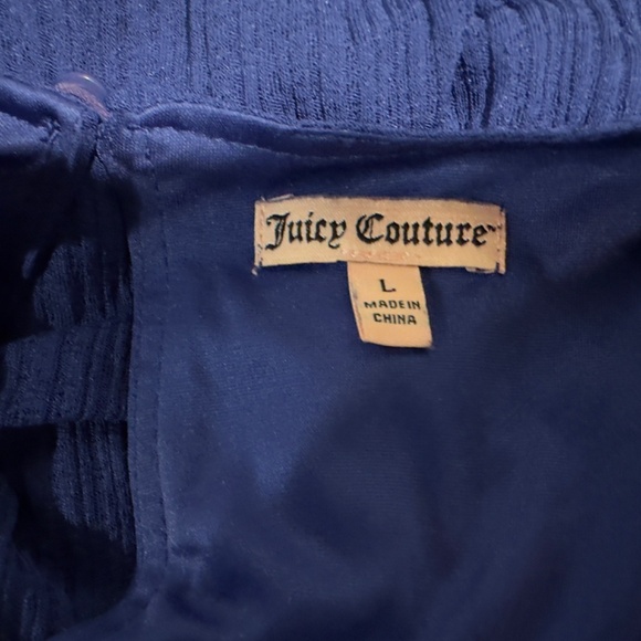 Royal Blue Tiered Peplum Sleeveless Dressy Blouse Top Juicy Couture Large - Picture 6 of 8